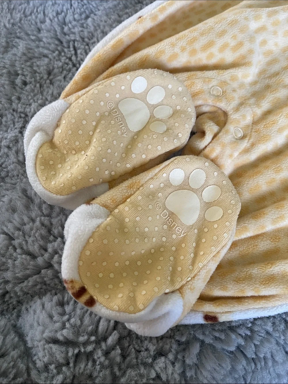 Disney Yellow Bear Face Footed One-Piece